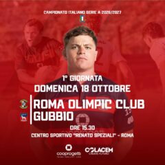 Rugby Gubbio, il grande giorno è arrivato: domenica 18 ottobre la prima partita nel campionato di Serie A!!!